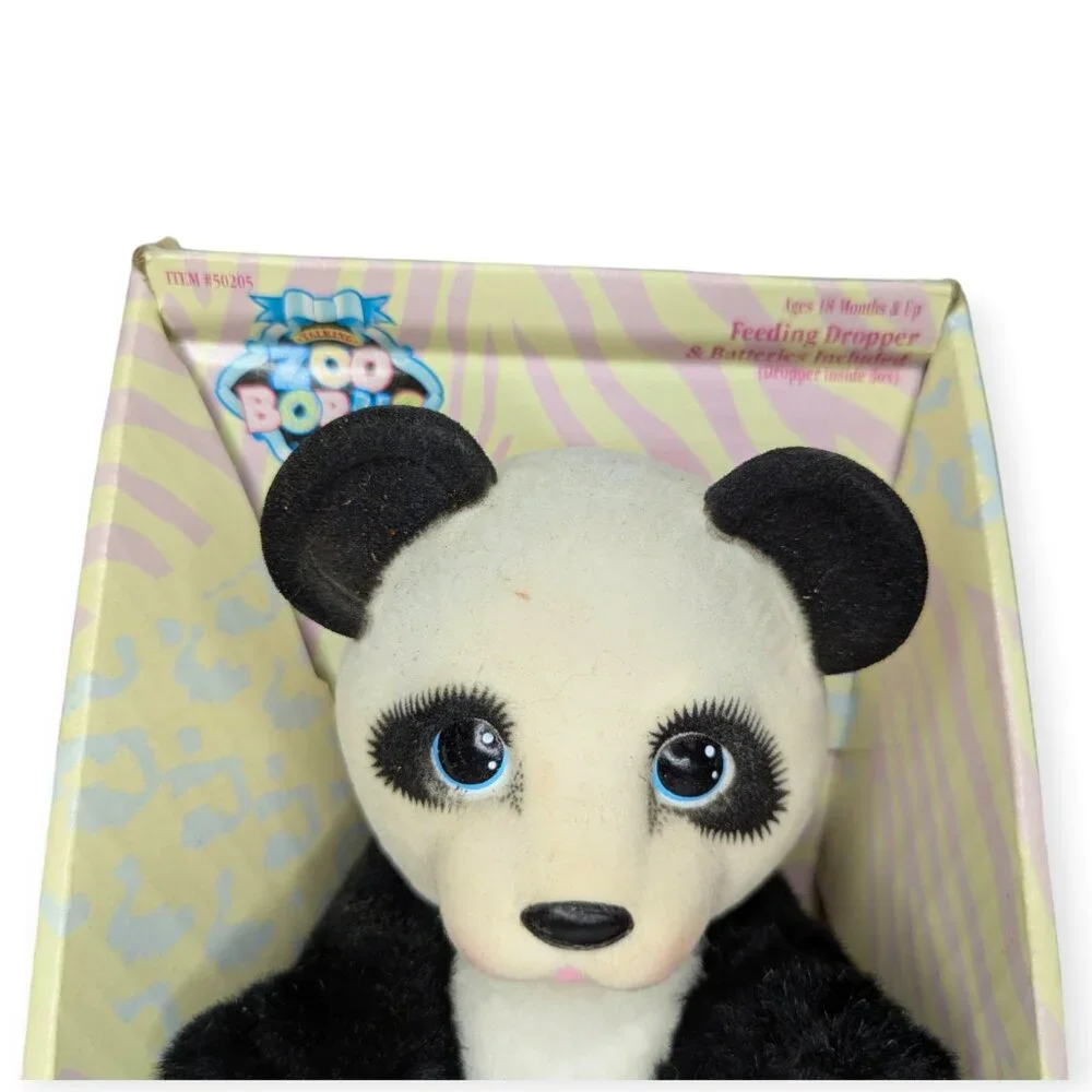 Vntg 1994 Zoo Borns by Ed Kaplan Associates Talking Panda Plush w/Original Box